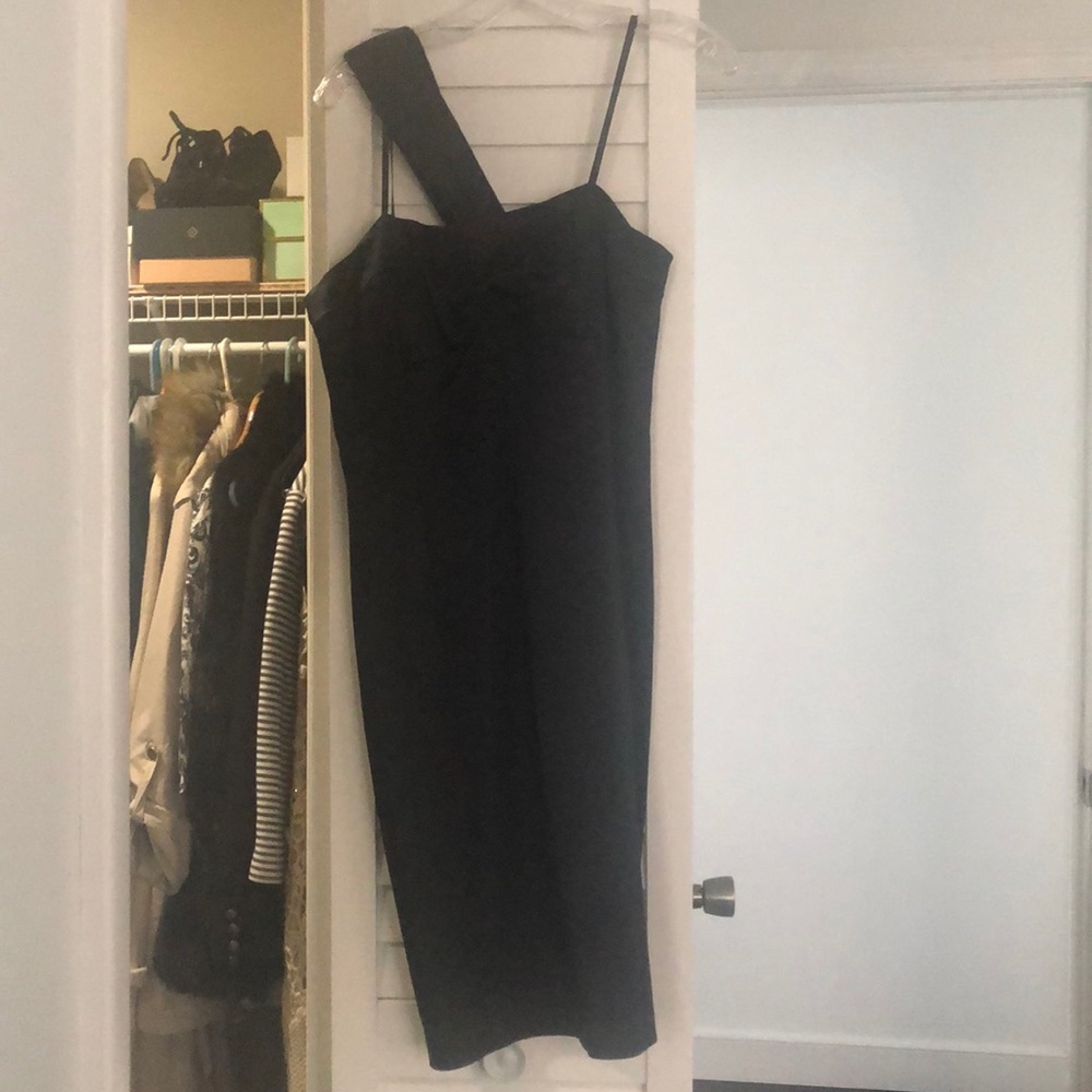 David Meister one shoulder dress